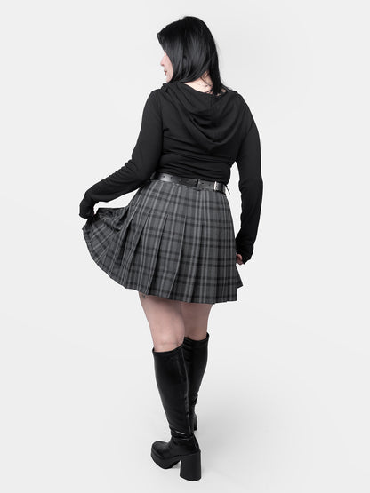 Tennis skirt w ciemnoszarą kratę