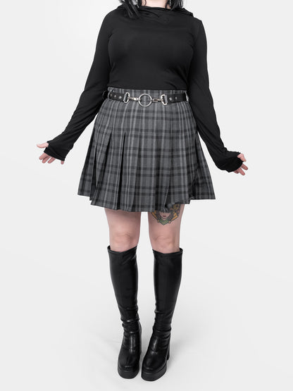 Tennis skirt w ciemnoszarą kratę