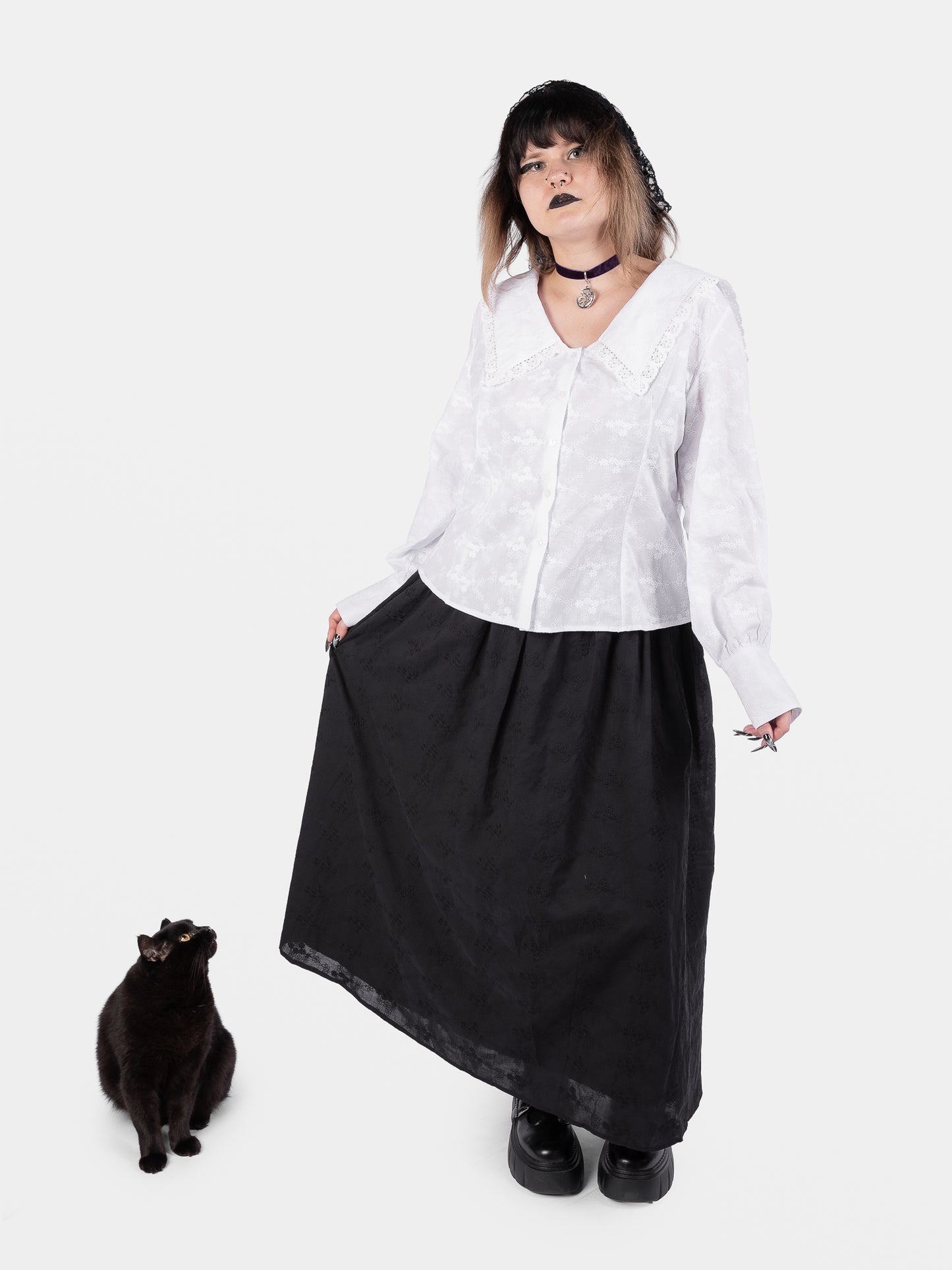 Katharsis Embroidered Maxi Skirt