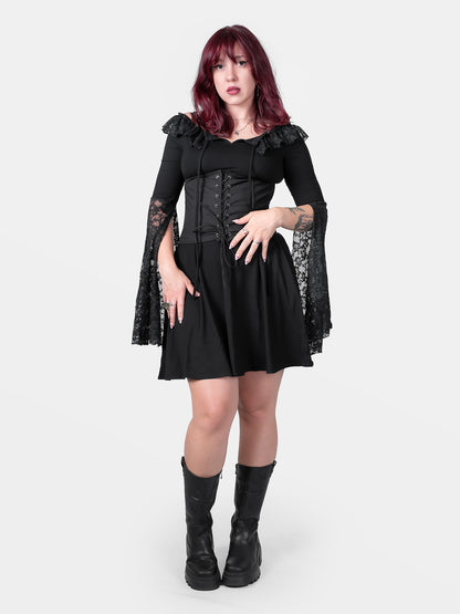 Enchantress Dress with Lace Sleeves