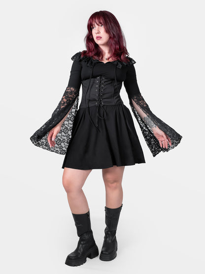 Enchantress Dress with Lace Sleeves