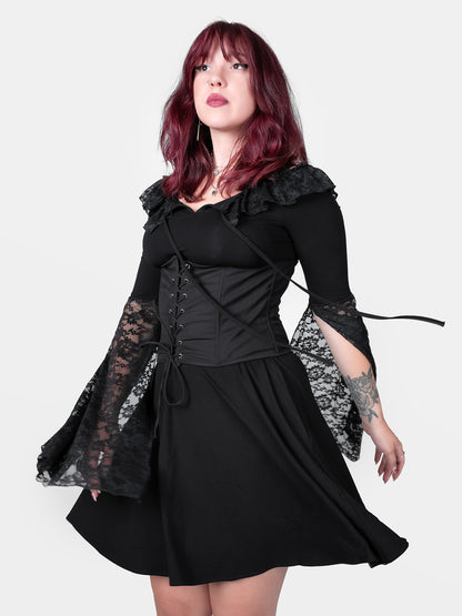 Enchantress Dress with Lace Sleeves