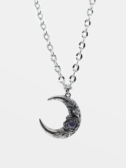 Nightfall Amethyst Moon Necklace