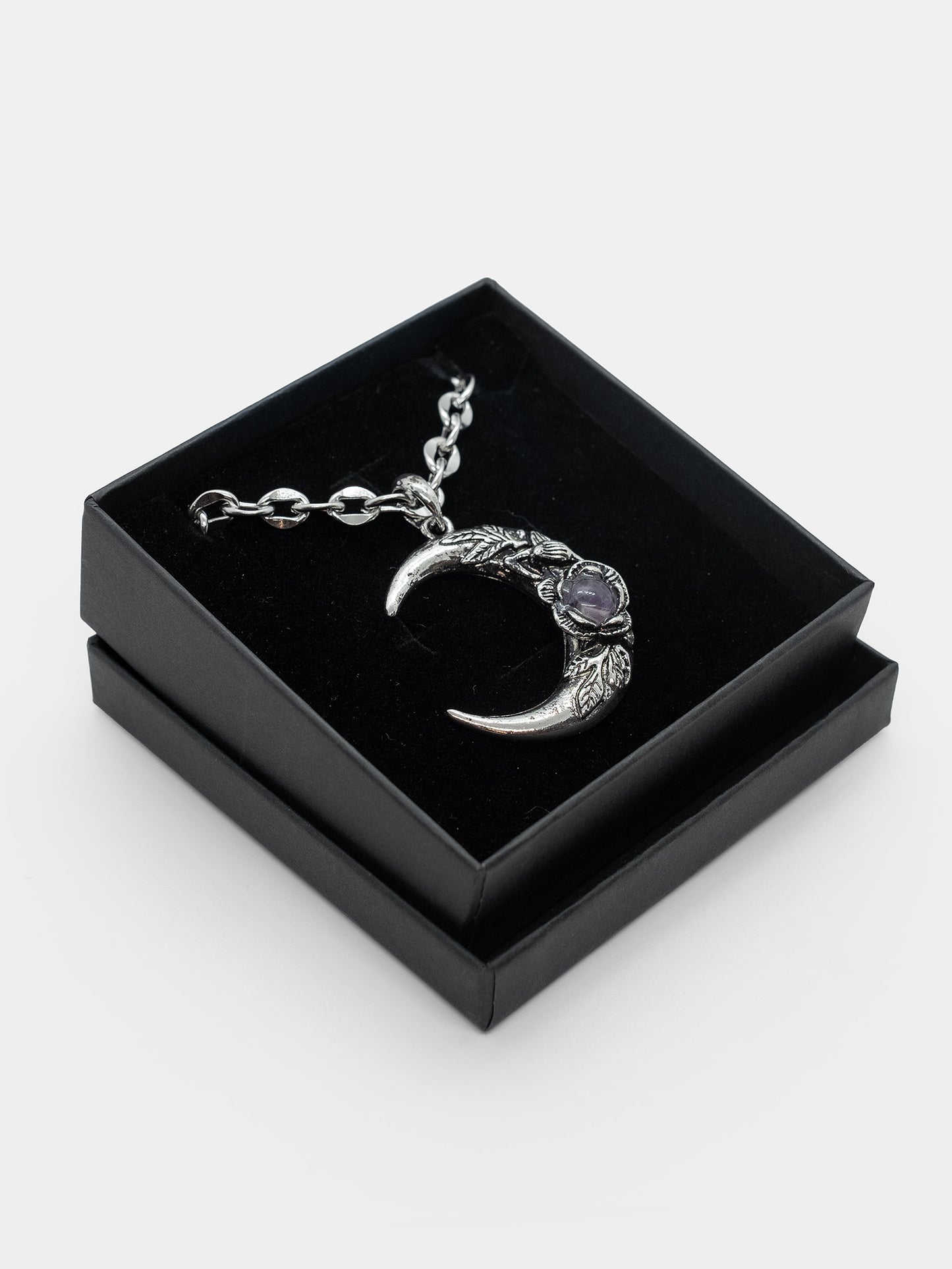Nightfall Amethyst Moon Necklace