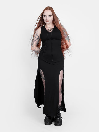 Vesper Lace Up Maxi Dress