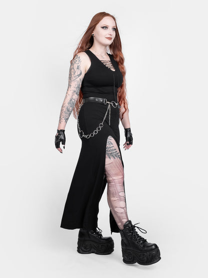 Vesper Lace Up Maxi Dress