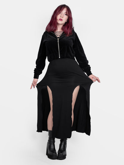 Vesper Lace Up Maxi Dress