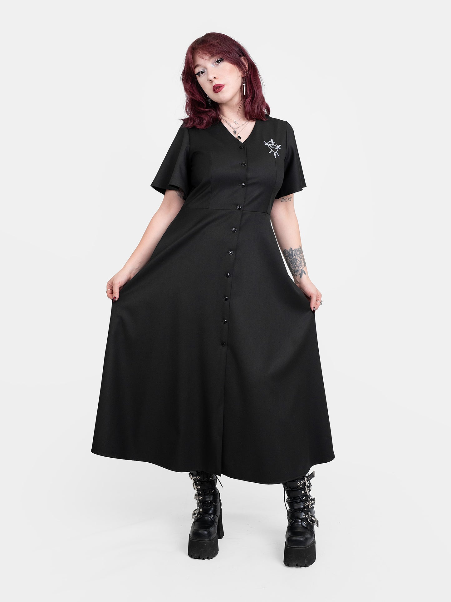 Sukienka midaxi na guziki Moira