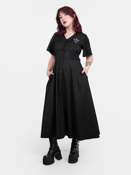 Moira Button Midaxi Dress