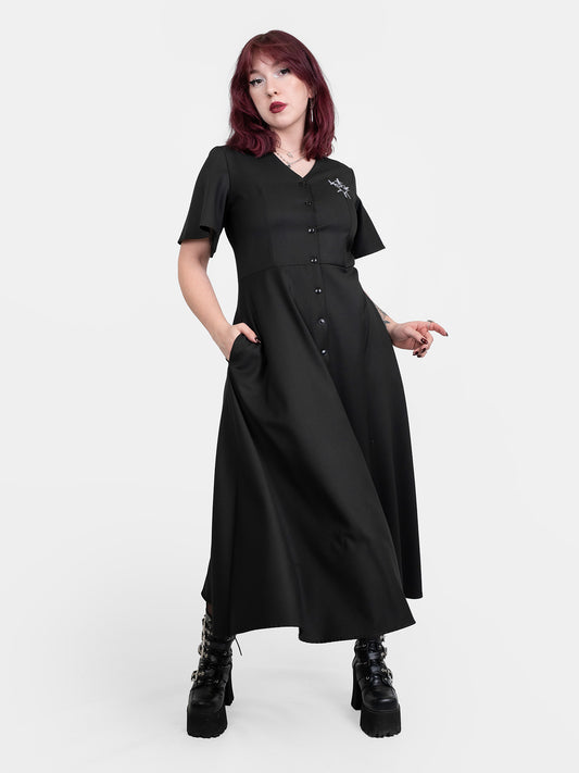 Moira Button Midaxi Dress