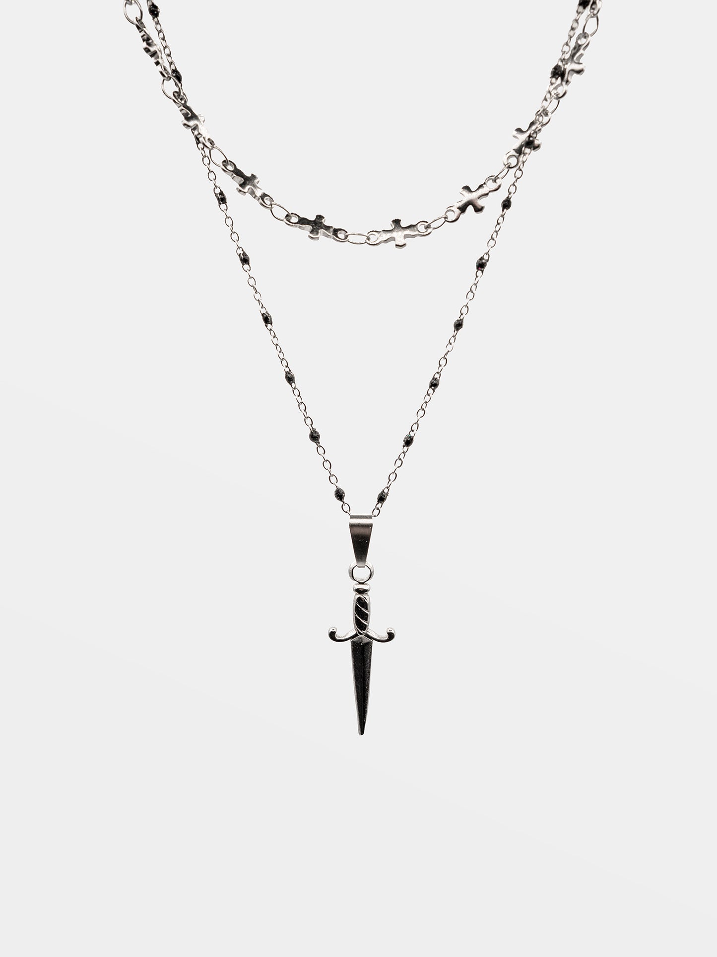 Podwójny naszyjnik ze sztyletem Pierced