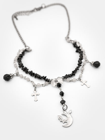 Choker z obsydianem Rowan