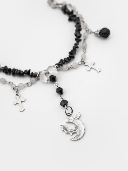 Choker z obsydianem Rowan