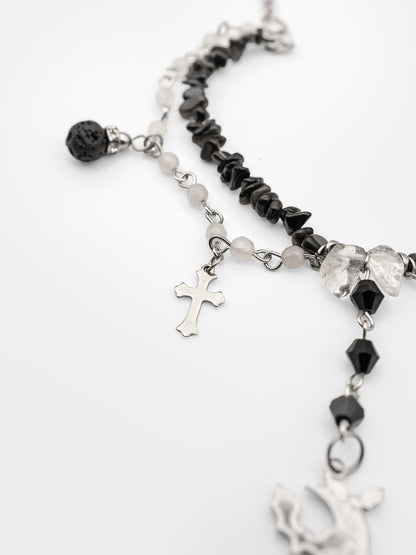 Choker z obsydianem Rowan