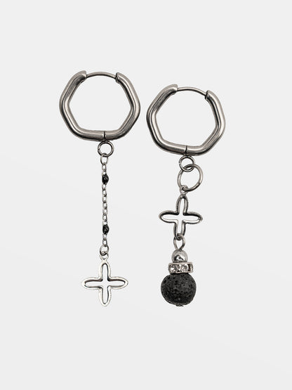 Kolczyki z kulą lawy Harlow