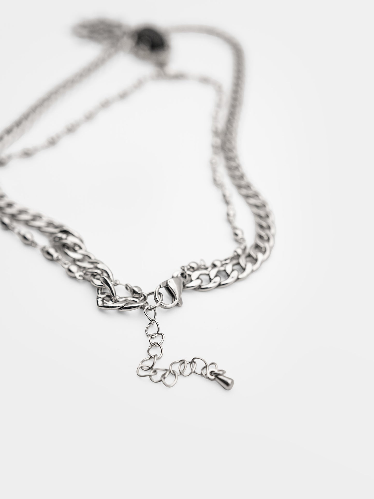 Podwójny naszyjnik z kamieniem lawy Oblivra