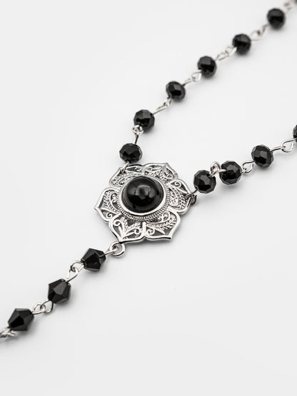 Naszyjnik z obsydianem Dhalia