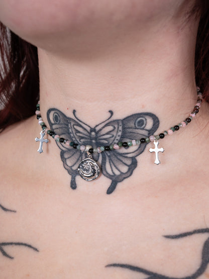 Orchid Gemstone Choker
