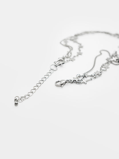 Potrójny naszyjnik z grzybem Folk