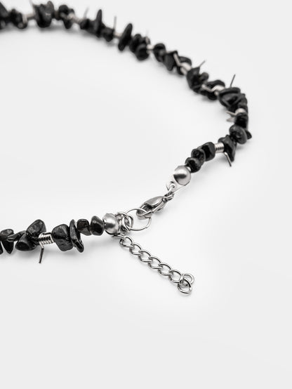 Choker z obsydianu Wired