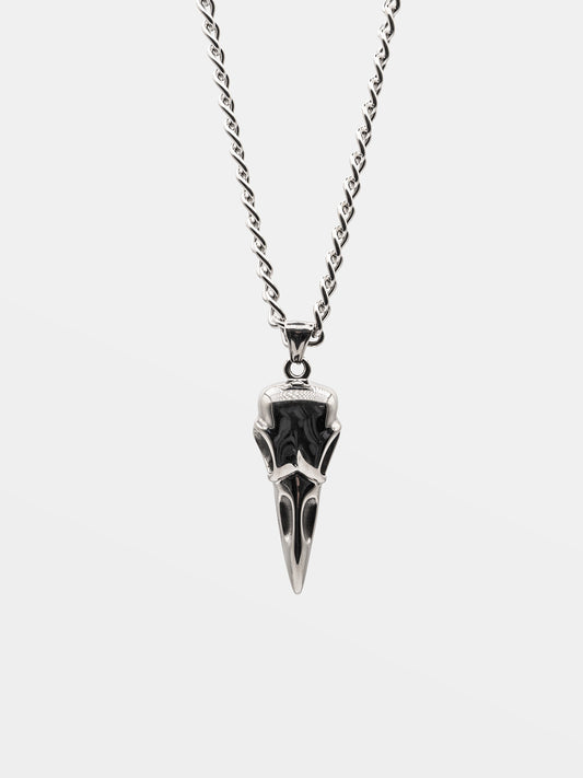 Raven Skull Necklace Worship