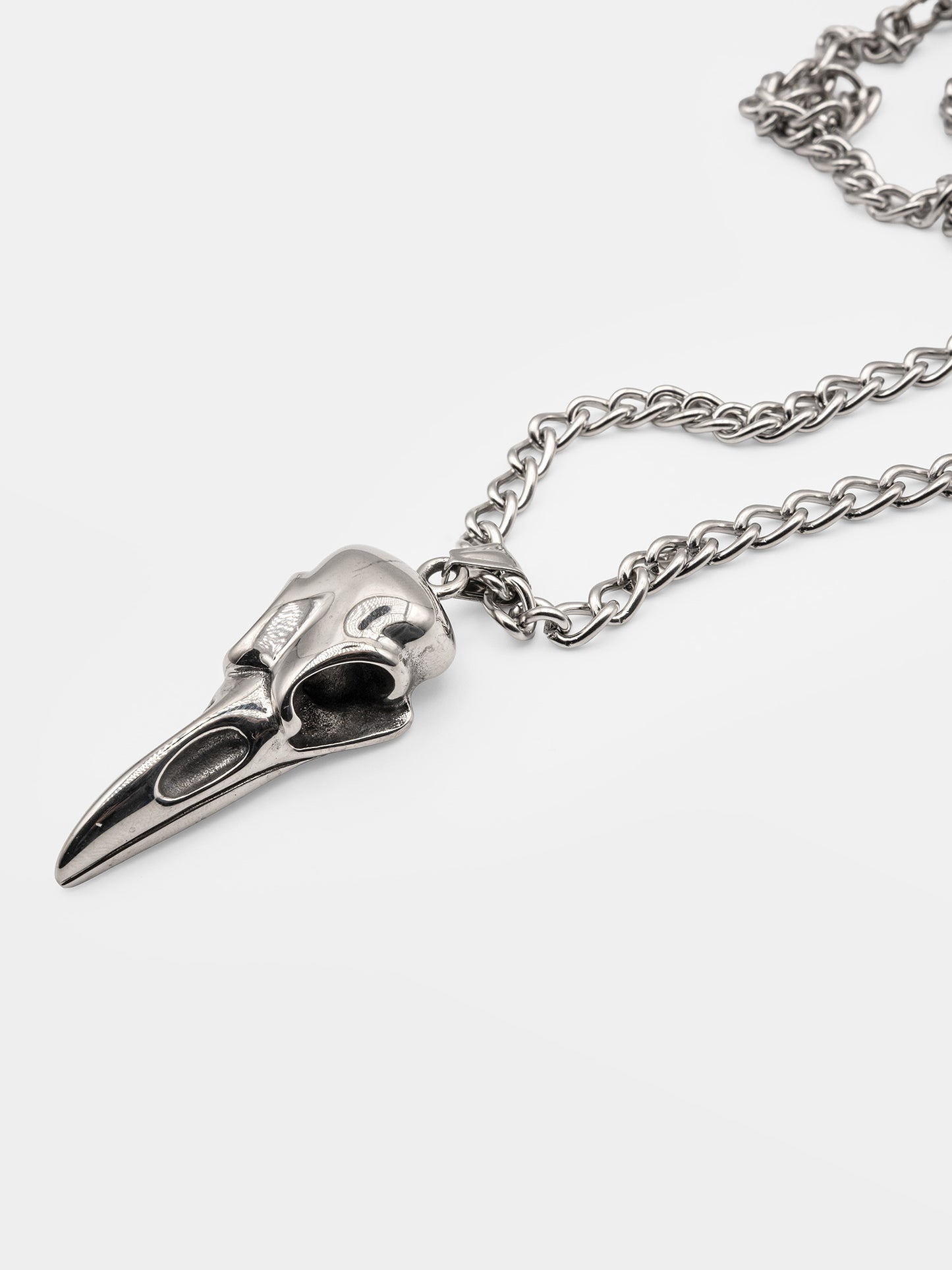 Raven Skull Necklace Worship