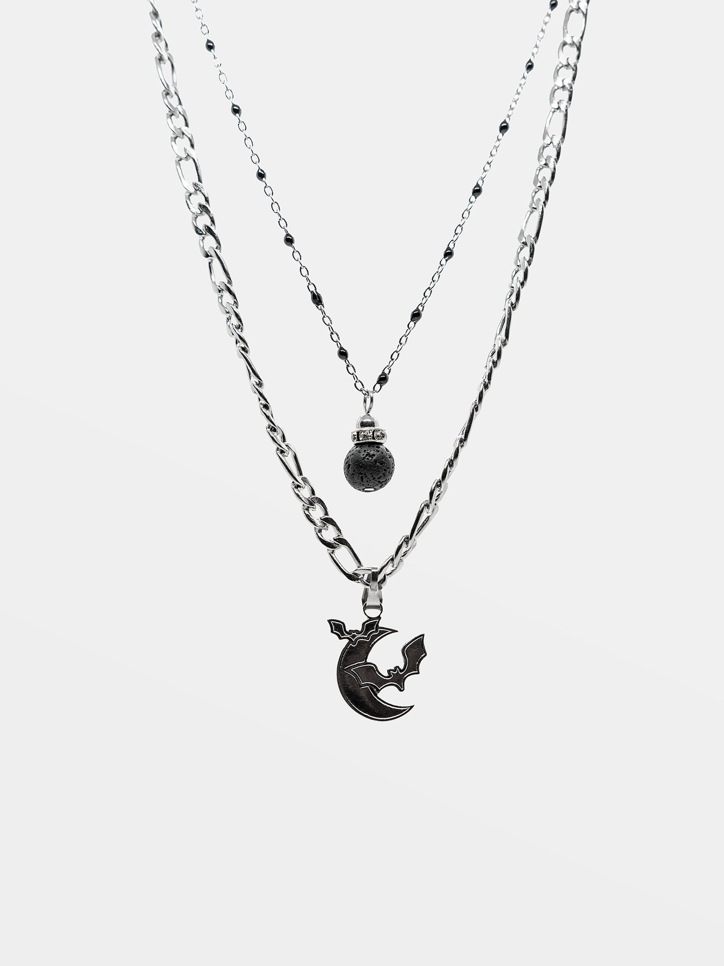Podwójny naszyjnik z nietoperzem Lucien