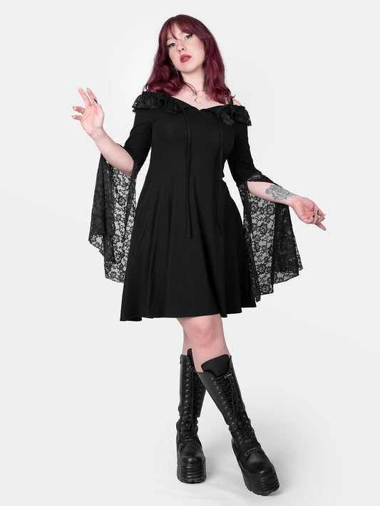 Enchantress Dress with Lace Sleeves