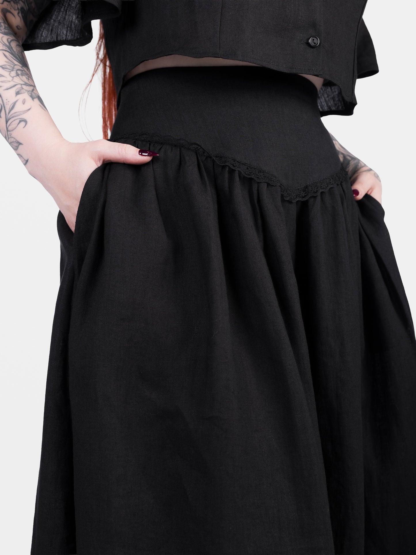 Lniana spódnica maxi Aurelia