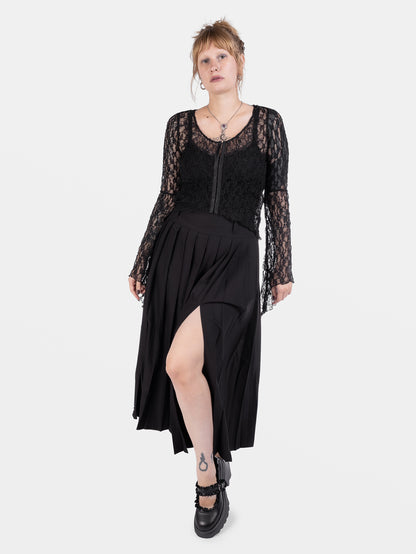 Vivienne Pleated Maxi Skirt with Pockets