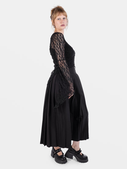 Vivienne Pleated Maxi Skirt with Pockets