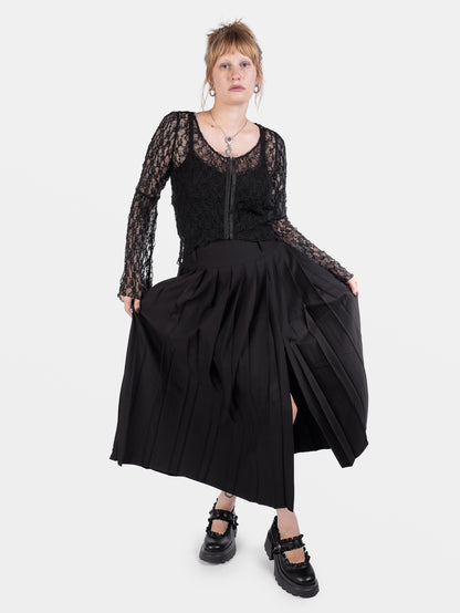 Vivienne Pleated Maxi Skirt with Pockets