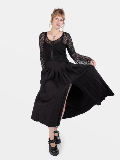 Vivienne Pleated Maxi Skirt with Pockets