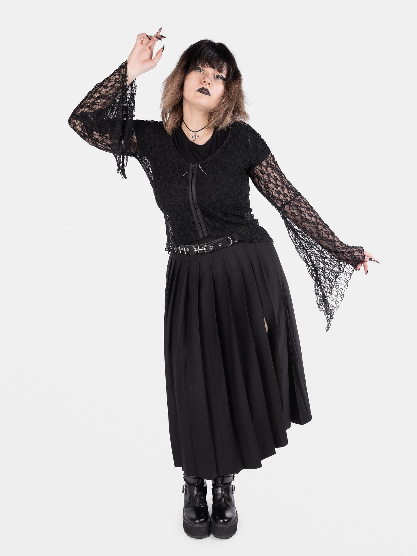 Vivienne Pleated Maxi Skirt with Pockets