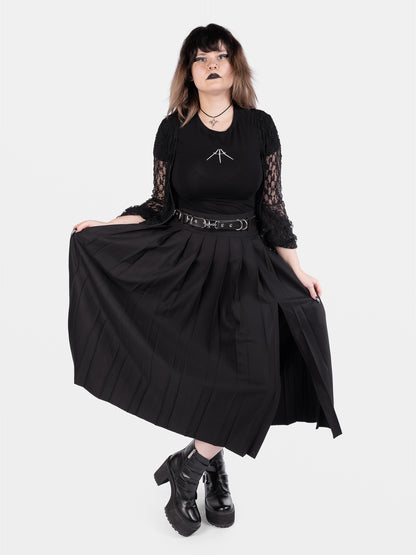 Vivienne Pleated Maxi Skirt with Pockets