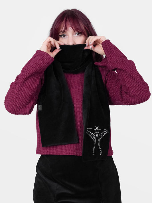 Avelune Embroidered Velvet Scarf 