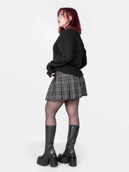 Tennis skirt w ciemnoszarą kratę