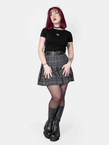 Tennis skirt w ciemnoszarą kratę