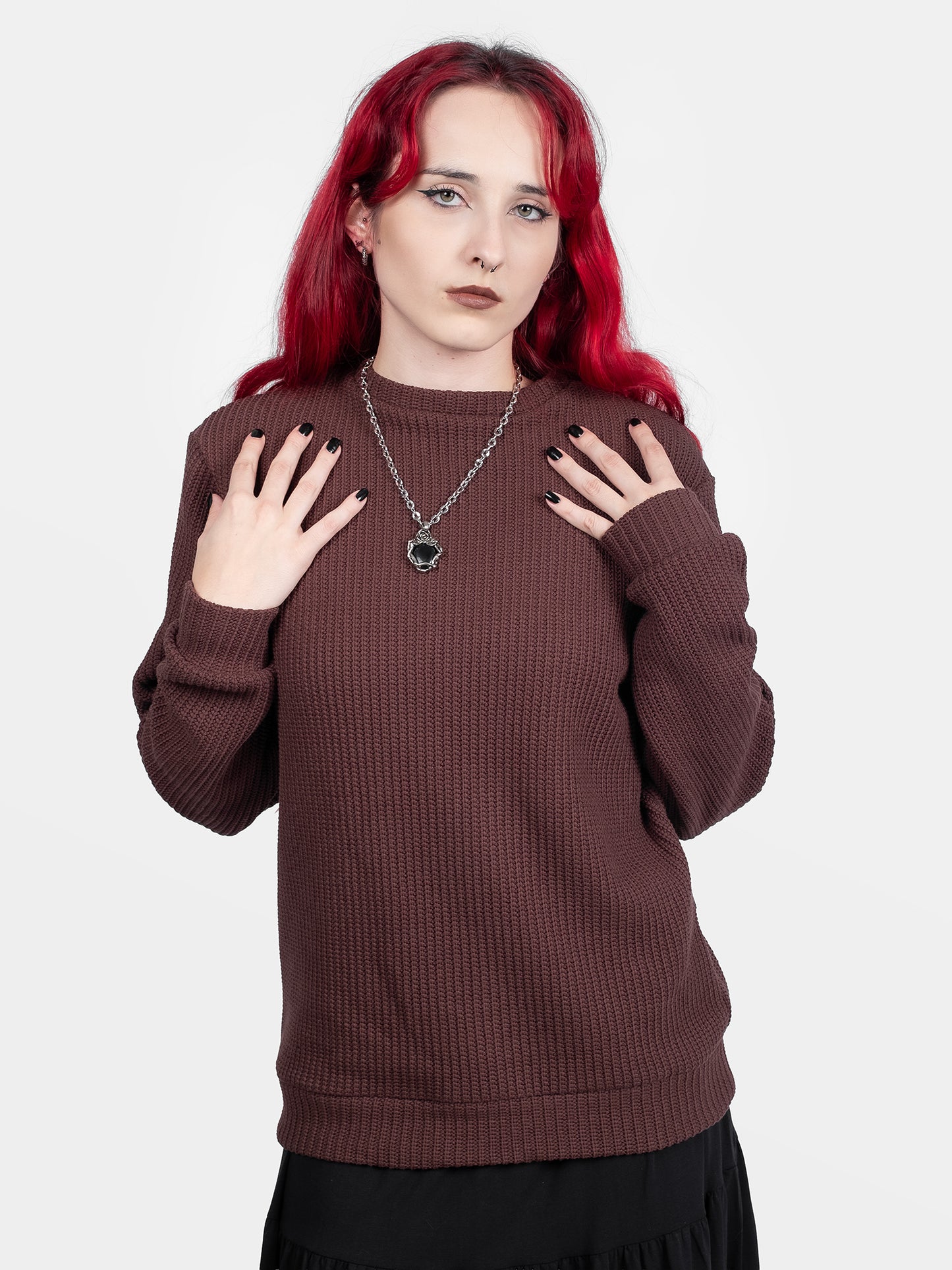 Brązowy sweter Omen