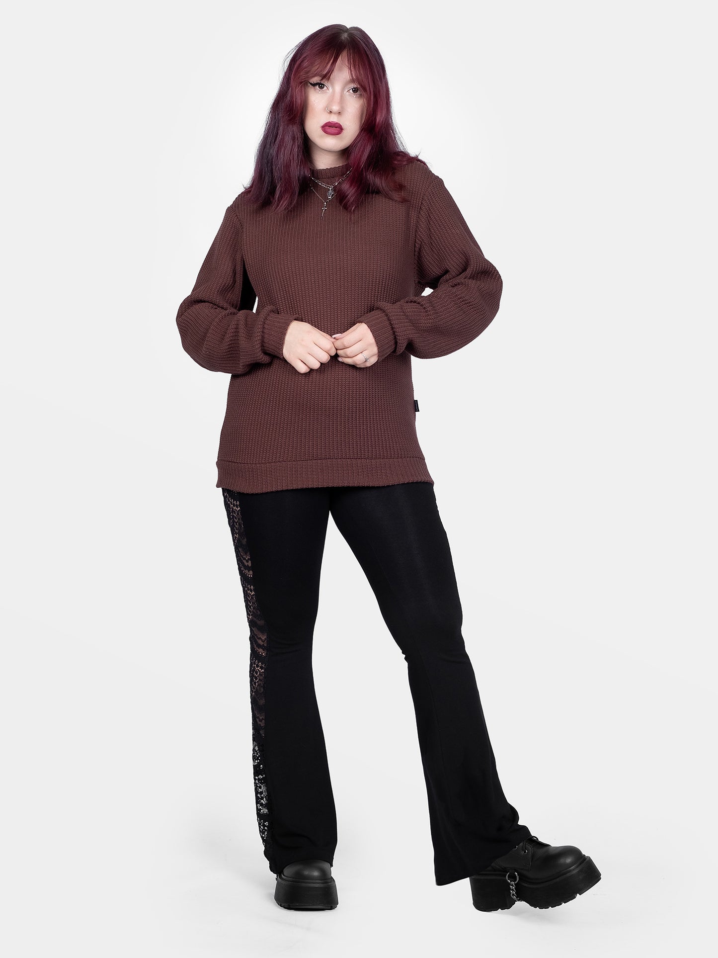Brązowy sweter Omen