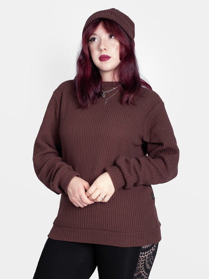 Brązowy sweter Omen