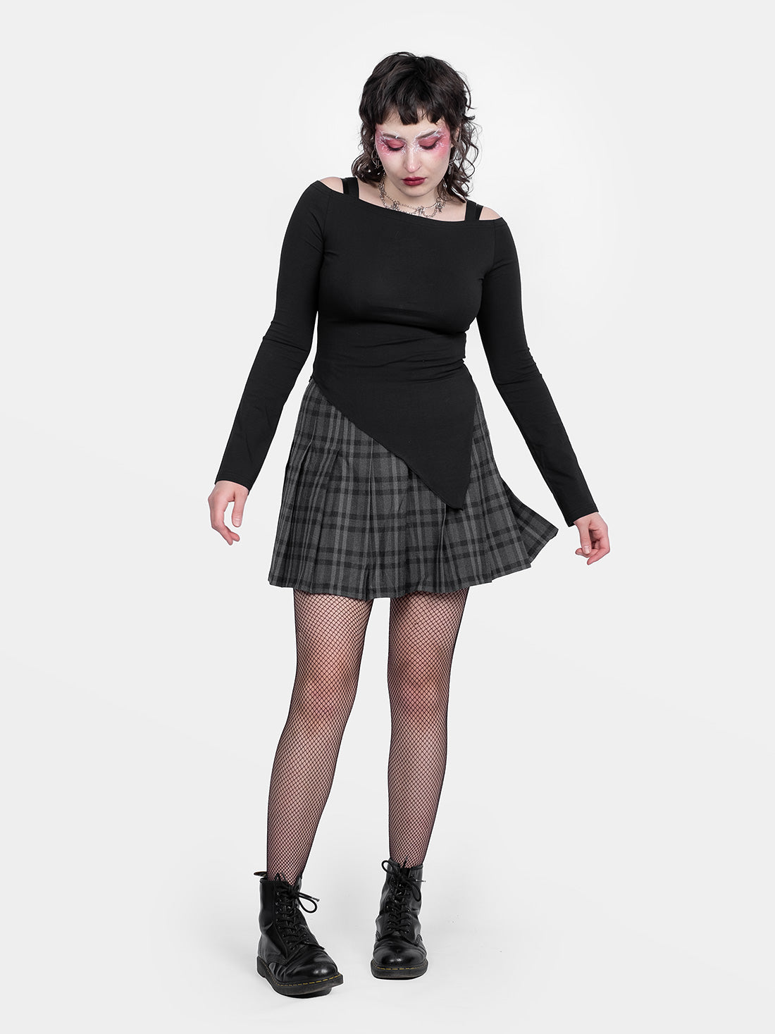 Tennis skirt w ciemnoszarą kratę