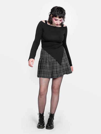 Tennis skirt w ciemnoszarą kratę