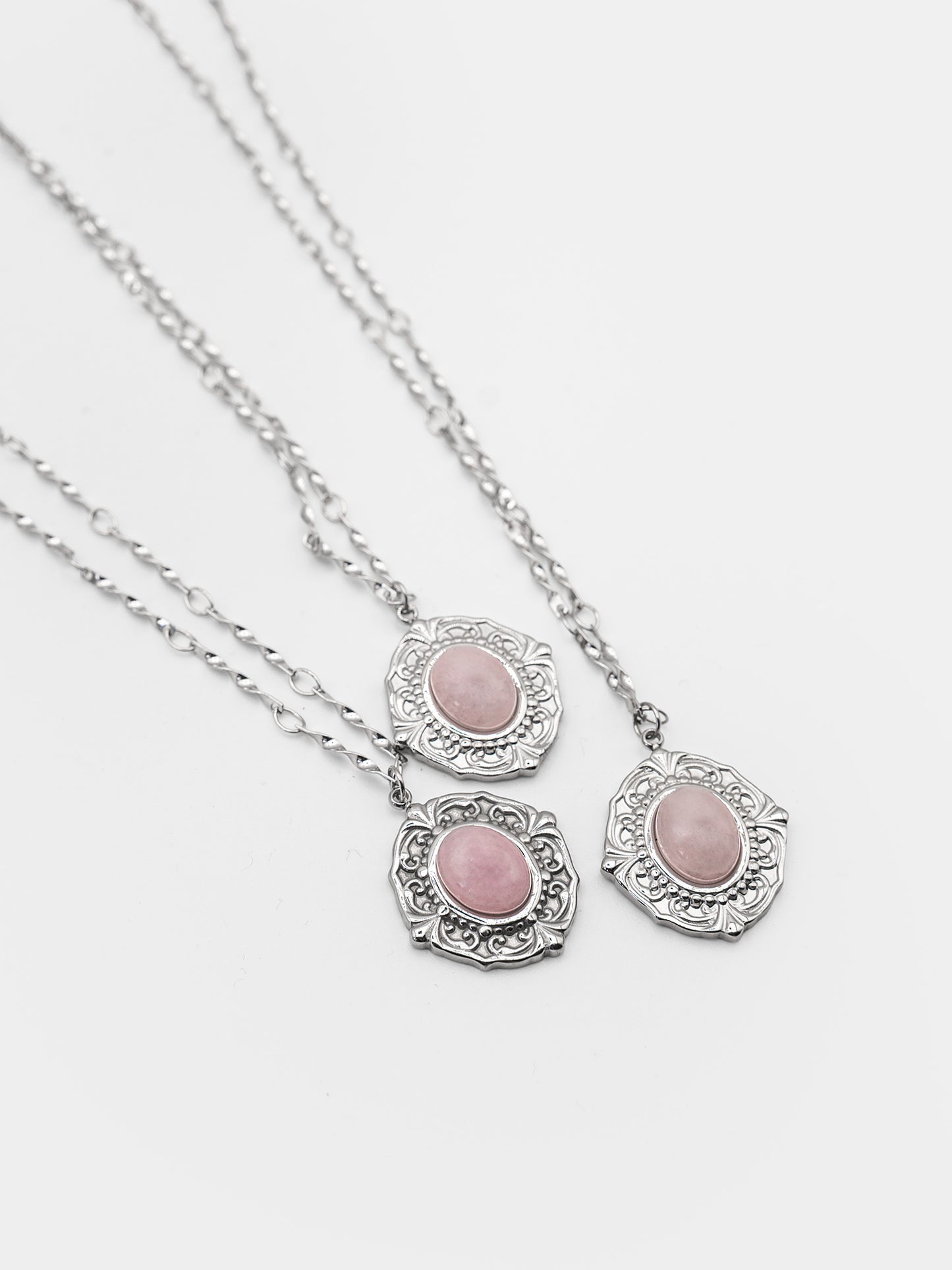 Naszyjnik z kwarcem różowym Beloved