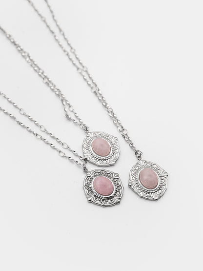 Naszyjnik z kwarcem różowym Beloved