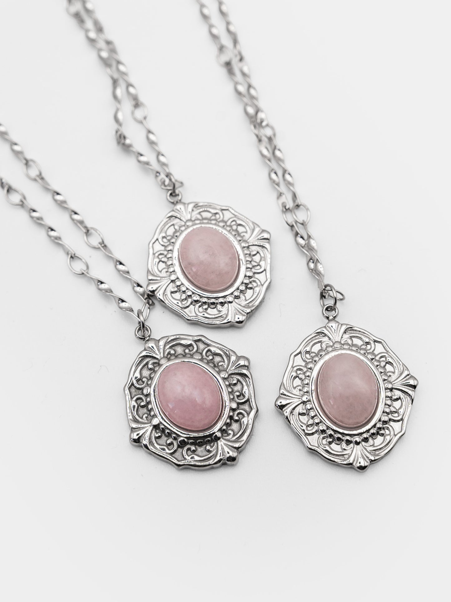 Naszyjnik z kwarcem różowym Beloved