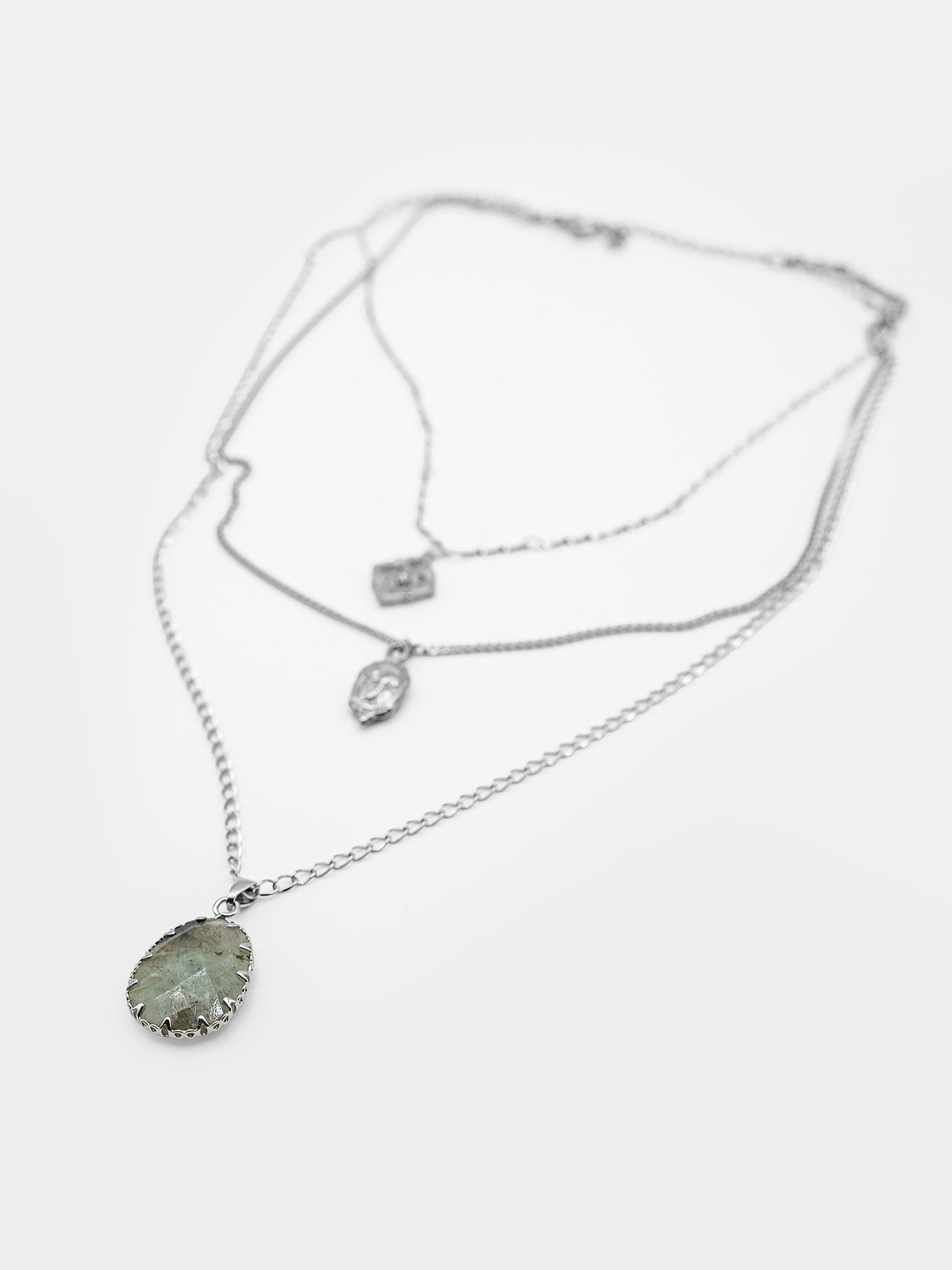 Potrójny naszyjnik z labradorytem Loverbound