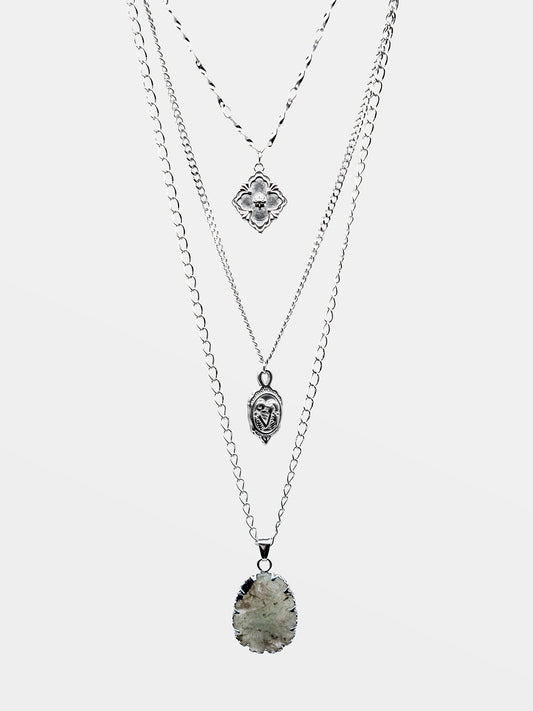 Potrójny naszyjnik z labradorytem Loverbound