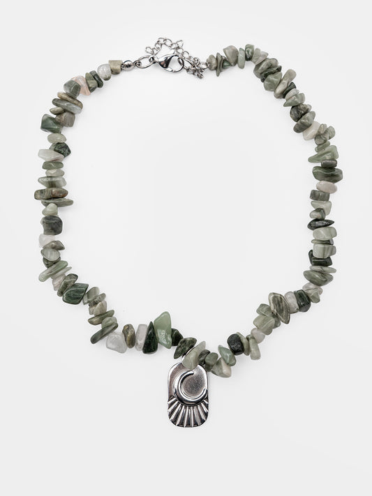 Choker z zielonym agatem Fayra