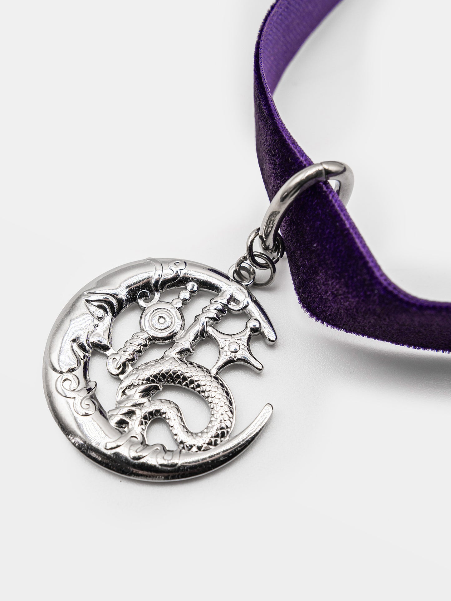 Fioletowa obróżka z księżycem Lunelle